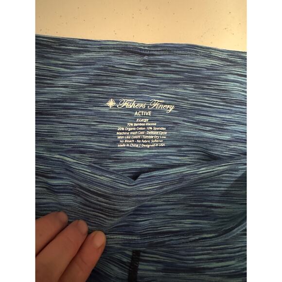 Fishers Finery Leggings Womens XL Blue High Rise Athletic Stretchy Bamboo - Picture 6 of 10